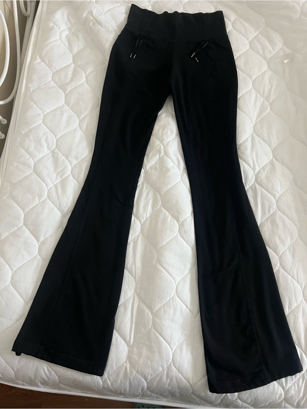 lululemon athletica Black Flare Yoga Pants with Drawstring